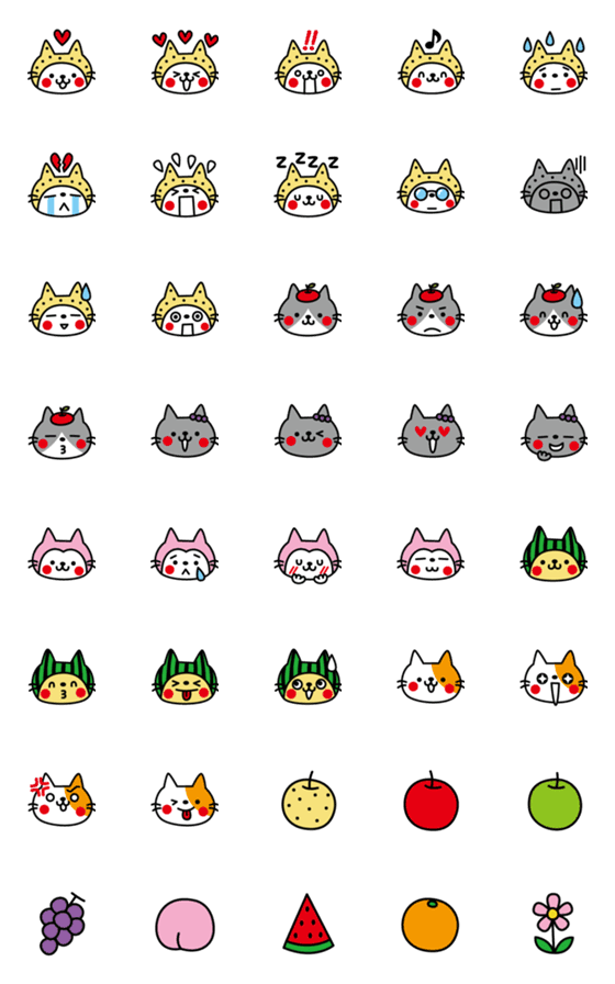 [LINE絵文字]かまねこ絵文字の画像一覧