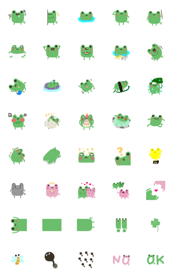 [LINE絵文字]Frog Luckyの画像一覧
