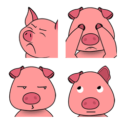 [LINE絵文字] emotional chubby pigの画像