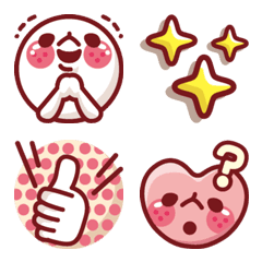 シンプルまるさん＆ハートさん 日常使い編の絵文字メイン画像