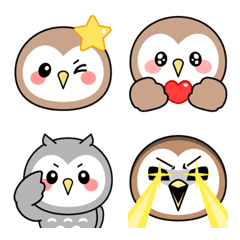 ふくろうとミミズクさんの絵文字メイン画像