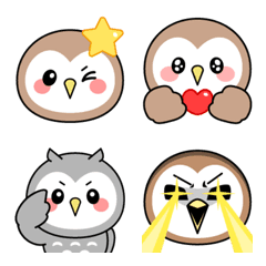 [LINE絵文字] ふくろうとミミズクさんの画像