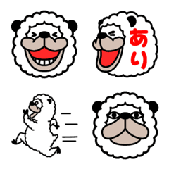 [LINE絵文字] 笑うアルパカ絵文字の画像