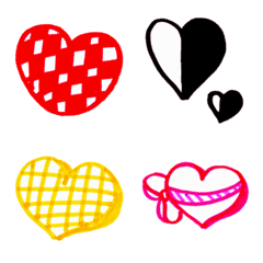 [LINE絵文字] Kid Drawn Heart Emoji V.4の画像