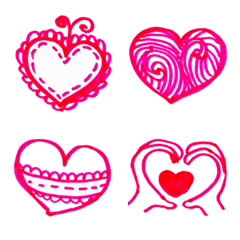 Kid Drawn Heart Emoji V.6の絵文字メイン画像