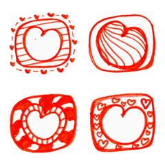 [LINE絵文字] Kid Drawn Heart Emoji V.7の画像