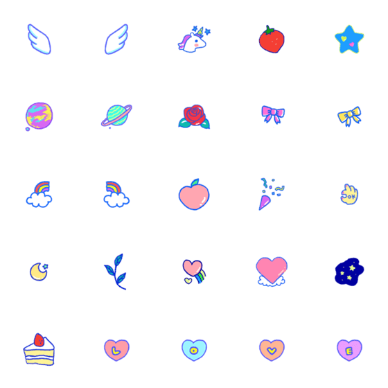 [LINE絵文字]cute Fairy decoの画像一覧