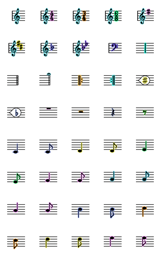 [LINE絵文字]音楽で会話しよう♪の画像一覧