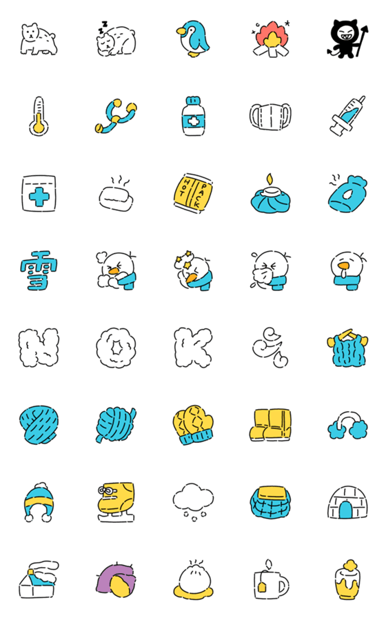 [LINE絵文字]さむいふゆの画像一覧