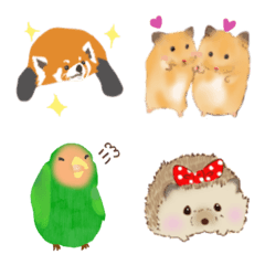 [LINE絵文字] キュートでかわいい 癒しの動物たちの画像