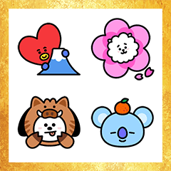 [LINE絵文字] BT21おみくじ年賀絵文字の画像