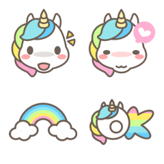 [LINE絵文字] Rainbow Unicorn and Stuff Emojiの画像