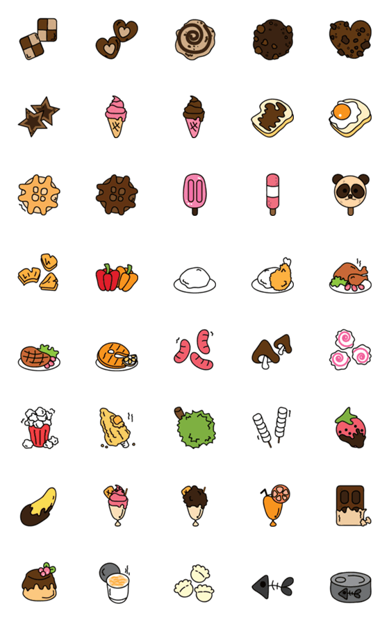 [LINE絵文字]Food emoji 2 ^^の画像一覧