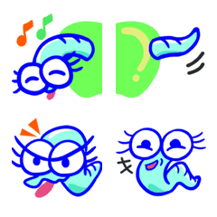[LINE絵文字] Fruit worm Lala expression sticker 1の画像