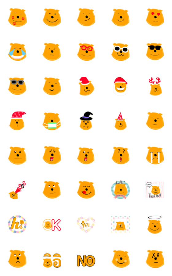 [LINE絵文字]Golden Bear Emojiの画像一覧