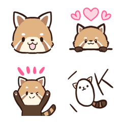 [LINE絵文字] レッサーパンダの可愛い絵文字の画像