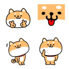 [LINE絵文字] 使える♪柴犬の可愛い絵文字♥の画像