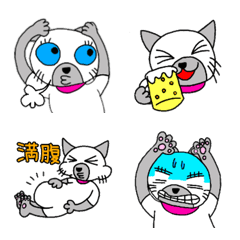 [LINE絵文字] 可愛い シャム猫 絵文字の画像