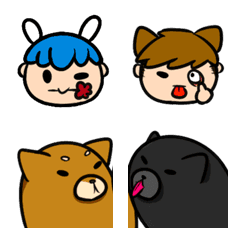 [LINE絵文字] Ruby and Pulo expression stickersの画像