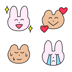 Line絵文字 ゆるいうさぎくま 40種類 1円 Line絵文字 ゆるいうさぎくま 40種類 1円