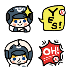 [LINE絵文字] がんばれ！ベースボール 5 パワーヒッターの画像