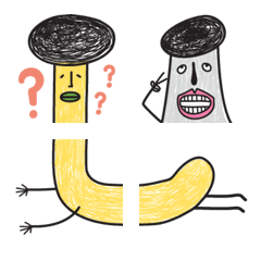 [LINE絵文字] Crazy Mushroom emoji_ Birdy + Oysterの画像