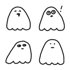 ふわふわおばけの絵文字の絵文字メイン画像
