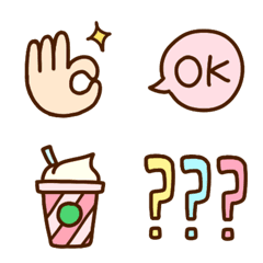 パステルシンプル絵文字の絵文字メイン画像