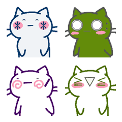 [LINE絵文字] しろねこさん 絵文字の画像