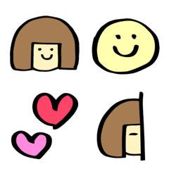 Simple is Bestな女の子の絵文字メイン画像