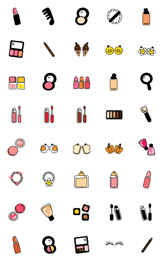 [LINE絵文字]Beauty itemsの画像一覧