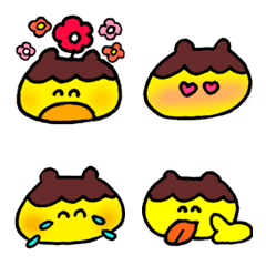 [LINE絵文字] ぷりんちゃんの愉快な絵文字の画像