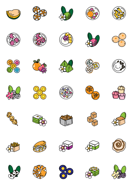 [LINE絵文字]Food emoji 6 ^^の画像一覧