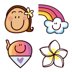 [LINE絵文字] ミリラニ  ハワイアンな絵文字の画像