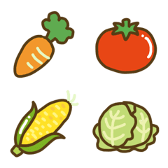 [LINE絵文字] 可愛い野菜の絵文字の画像
