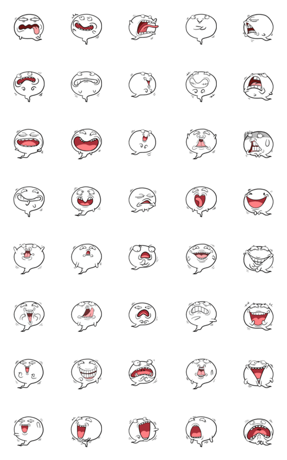 [LINE絵文字]Emoji Feeling Balloonの画像一覧