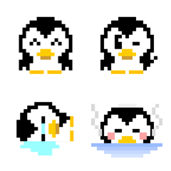 [LINE絵文字] ドット絵ペンギンの画像