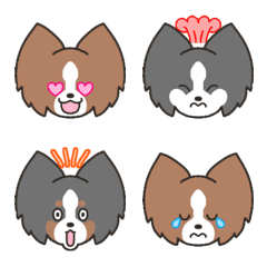 [LINE絵文字] パピヨン好きの絵文字の画像