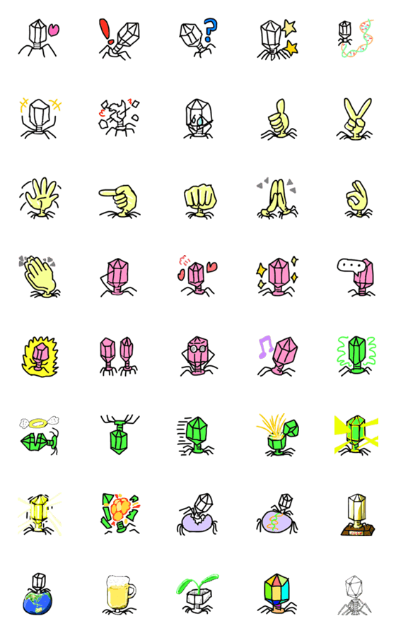 [LINE絵文字]T2ファージの画像一覧