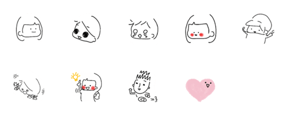 [LINE絵文字]pikoemojiの画像一覧