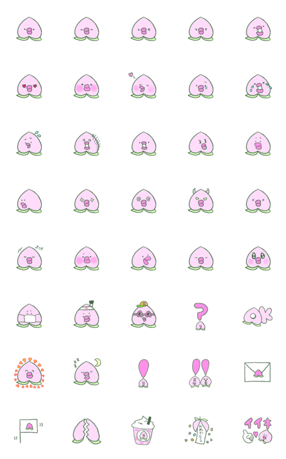 [LINE絵文字]桃のすけ 絵文字の画像一覧