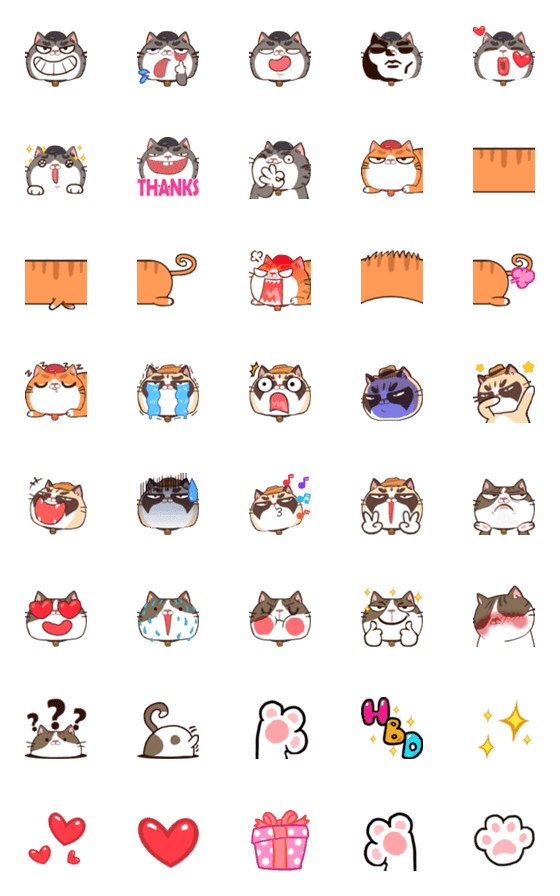 [LINE絵文字]What the Cat emojiの画像一覧
