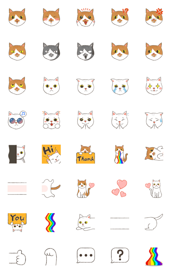 [LINE絵文字]MignonとNori 猫ですの画像一覧