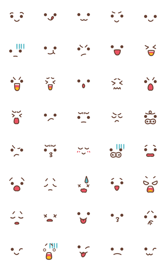 [LINE絵文字]大人かわいいゆるかわ顔文字の画像一覧