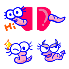 [LINE絵文字] Fruit worm Lala expression sticker 3の画像
