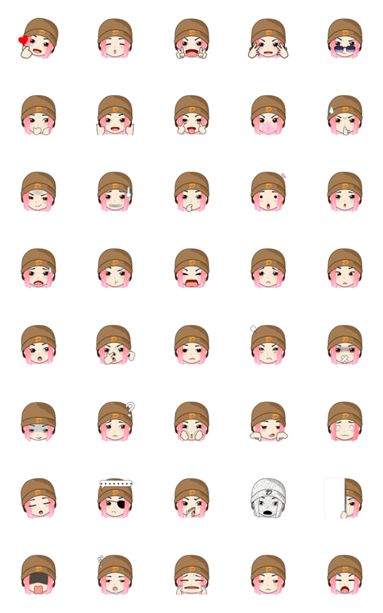 [LINE絵文字]D girl's expressionの画像一覧