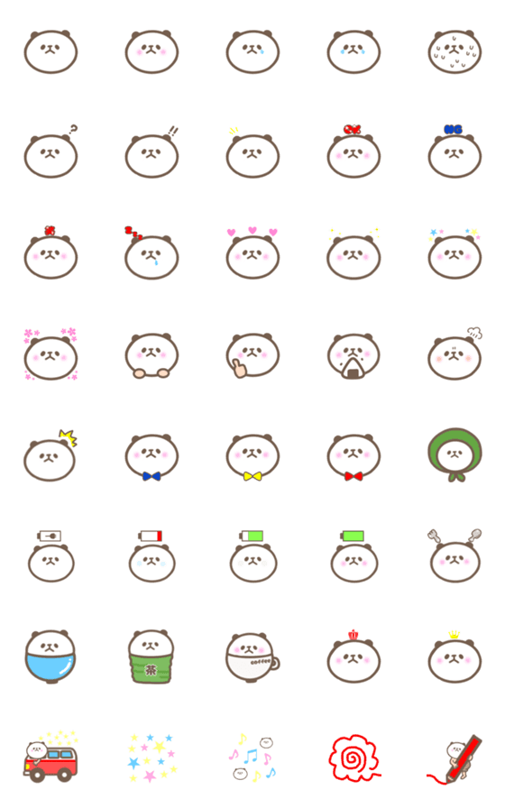 [LINE絵文字]へんなぱんだ えもじの画像一覧
