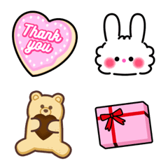 ラブラブかわいいバレンタインチョコ絵文字の絵文字メイン画像