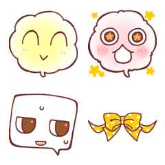 [LINE絵文字] フキダシを顔にしてみた3の画像