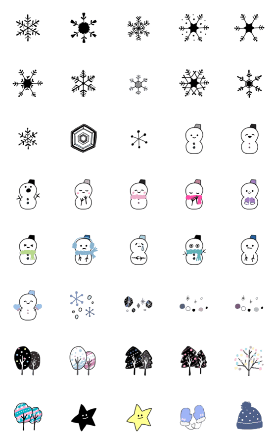 [LINE絵文字]冬の絵文字の画像一覧